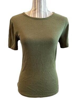 Copper Key Olive Ribbed Short Sleeve Tee medium